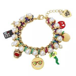Betsey Johnson Charm School Charm Bracelet New